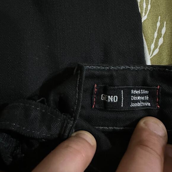 True Religion Custom Embroidered Black Slim Jeans Size 30 - Picture 6 of 7